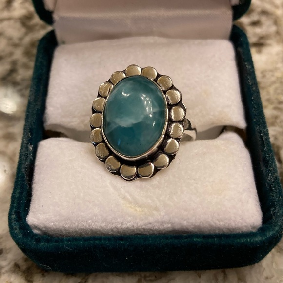 Larimar Fashion Ring - Size 8.5 - Picture 1 of 7